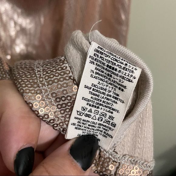 FREE PEOPLE SZ XS DRENCHED IN SEQUINS MINI DRESS - Picture 6 of 6